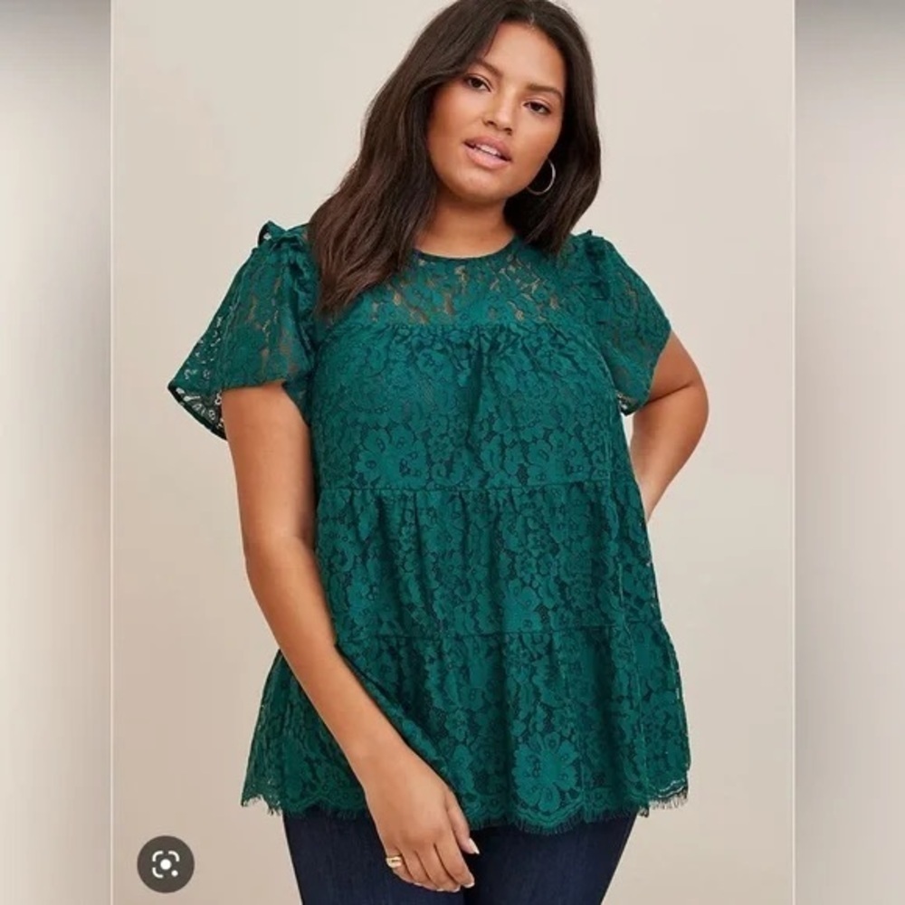 Lace Tiered Top